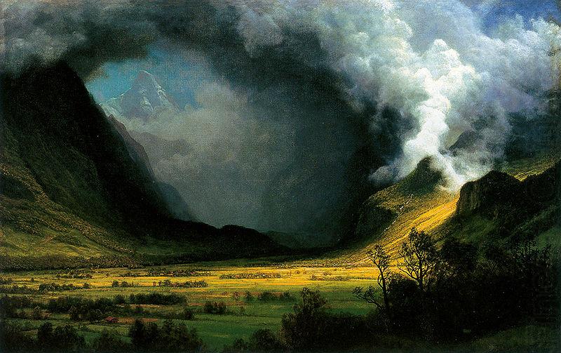 Albert Bierstadt Storm in the Mountains china oil painting image